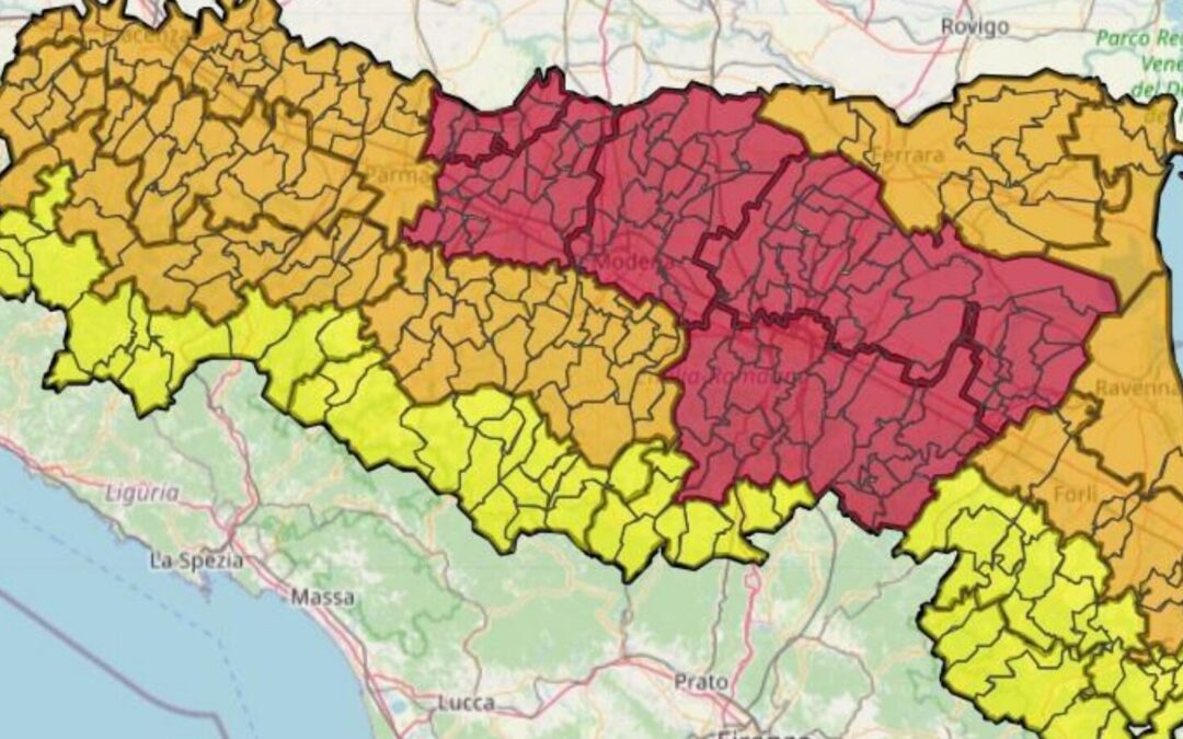 Maltempo in Emilia-Romagna, l’allerta si alza: fiumi in piena e piogge senza tregua