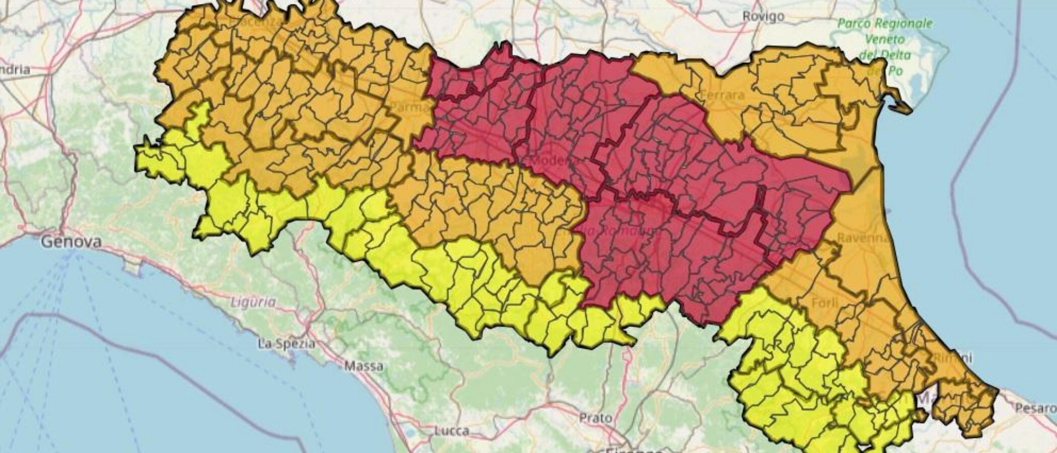 Maltempo in Emilia-Romagna, l’allerta si alza: fiumi in piena e piogge senza tregua