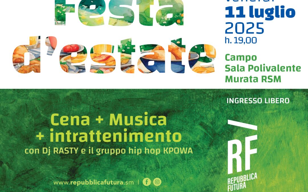Repubblica Futura: venerdì sera a Murata la Festa d’estate con musica e ballo