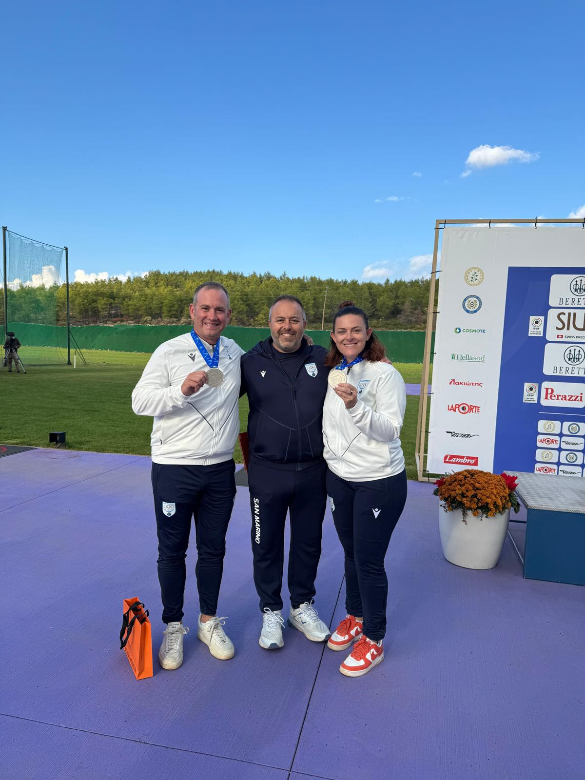 Perilli e Berti d’argento ai Mondiali di Atene nel Mixed Team Trap