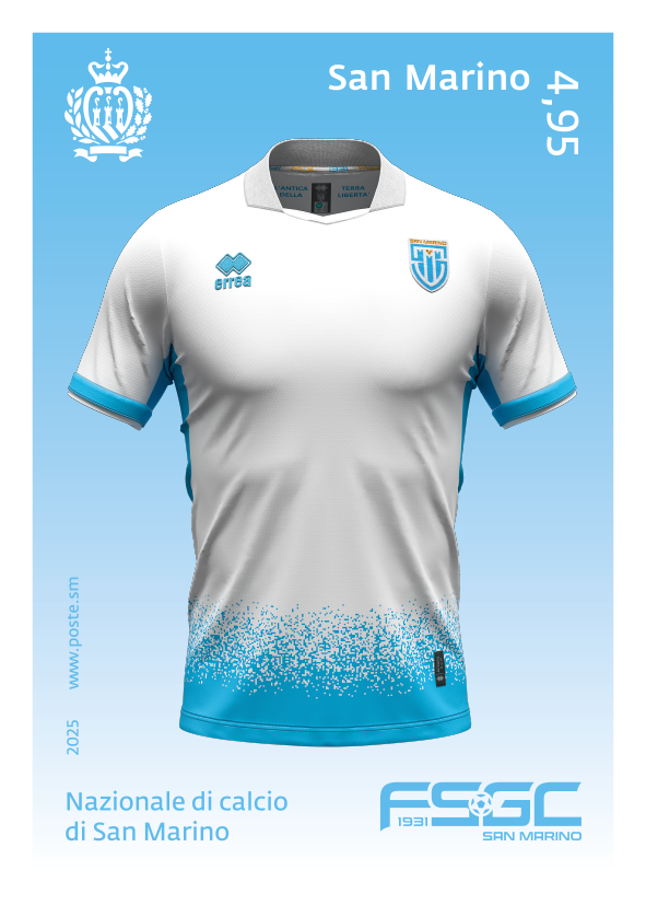 Un francobollo speciale celebra la storica promozione della Nazionale di San Marino
