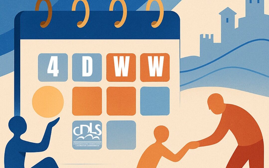 Settimana lavorativa di quattro giorni: la CDLS sollecita una scelta politica per “modernizzare il lavoro a San Marino”