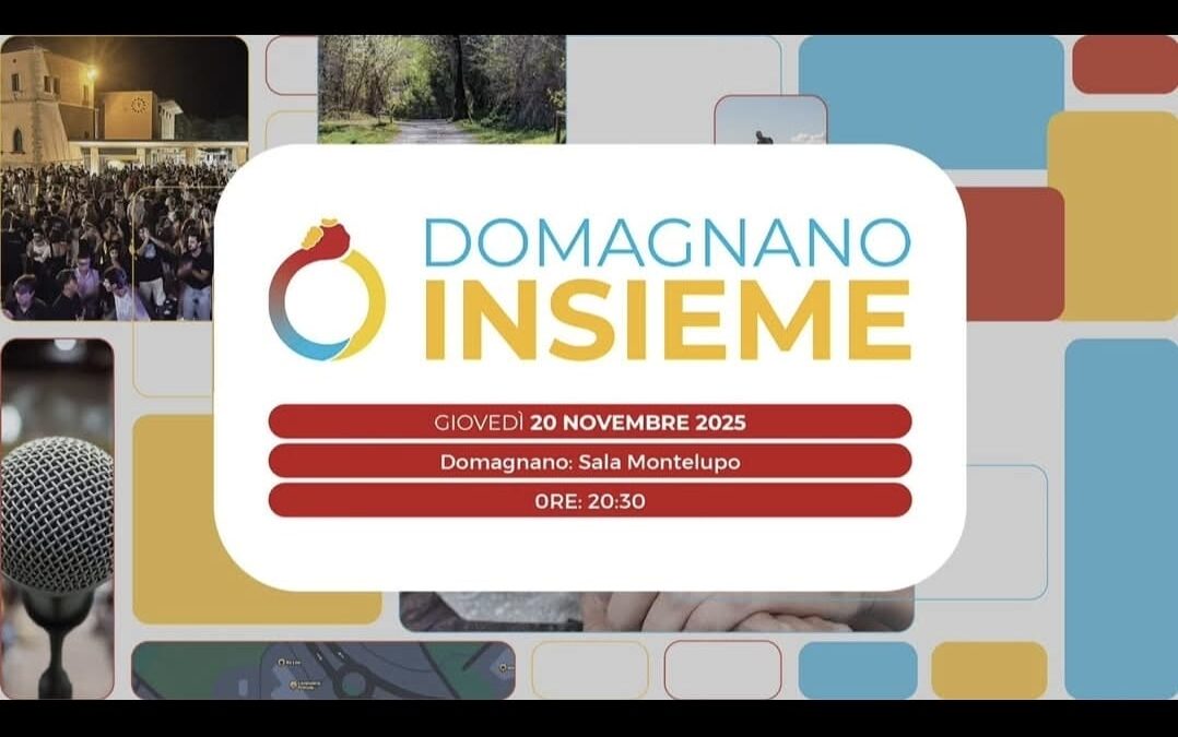 Oggi 20/11 alle 20.30 chiusura della campagna di Domagnano Insieme alla sala Montelupo