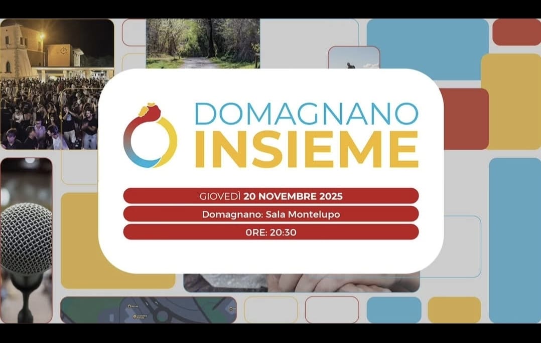 Oggi 20/11 alle 20.30 chiusura della campagna di Domagnano Insieme alla sala Montelupo