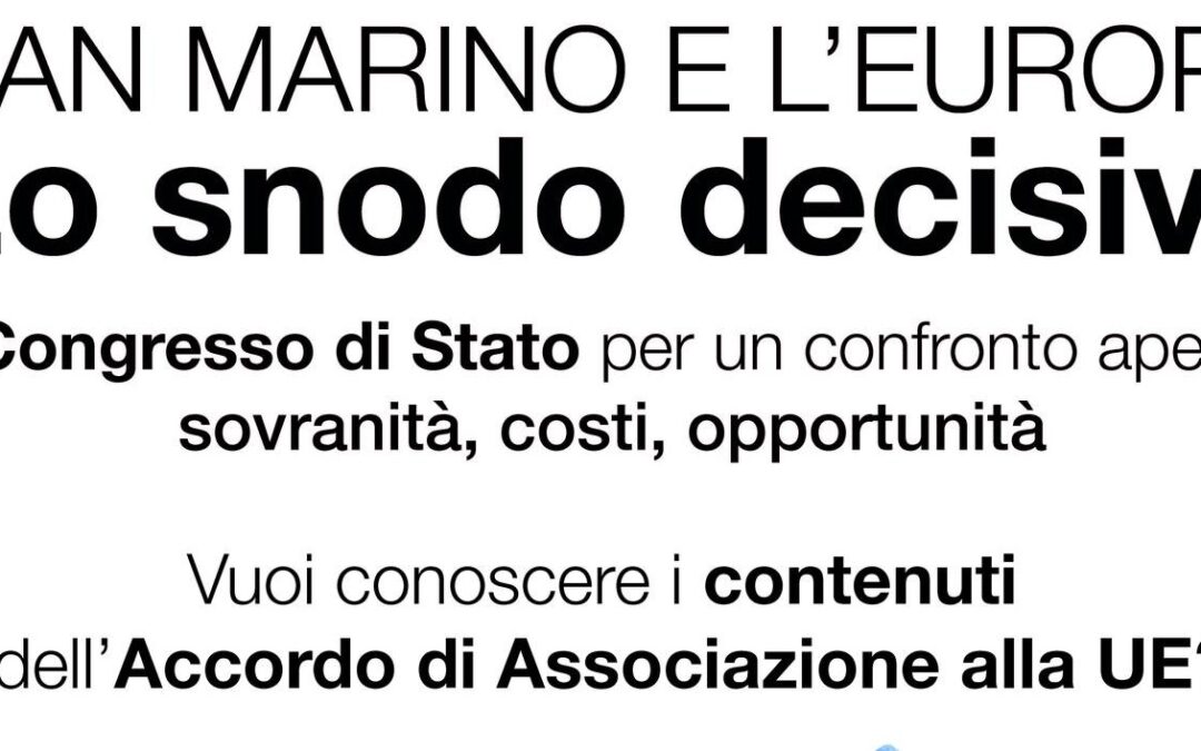 Accordo UE: giovedì al Kursaal il Governo svelerà finalmente contenuti, costi, opportunità e impatto sulla sovranità. Una serata che può cambiare il dibattito nazionale