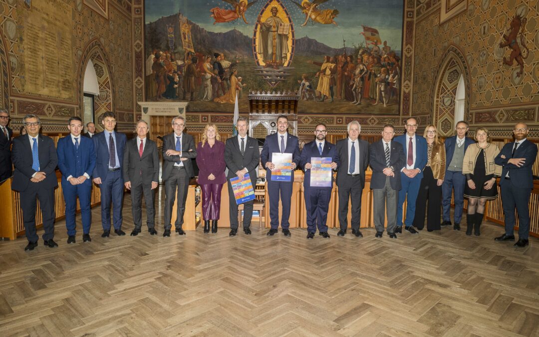 Banca di San Marino presenta il Calendario sammarinese 2026 agli Ecc.mi Capitani Reggenti