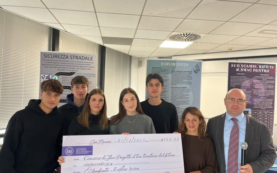 Gli studenti progettano il futuro del territorio: premiati i vincitori del concorso dell’Università di San Marino