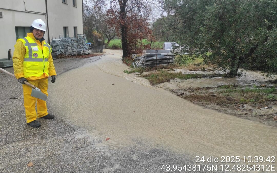 Allerta arancione della Vigilia di Natale: interventi di Protezione Civile a Domagnano