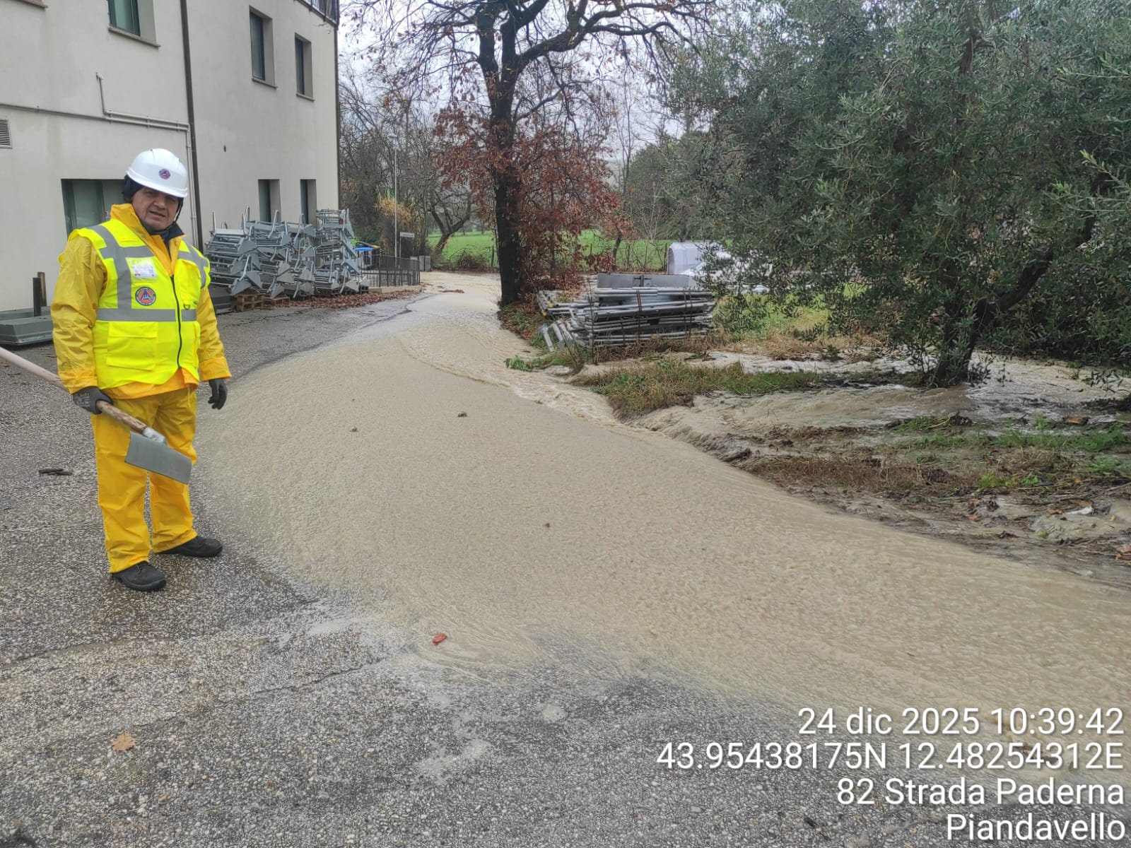Allerta arancione della Vigilia di Natale: interventi di Protezione Civile a Domagnano