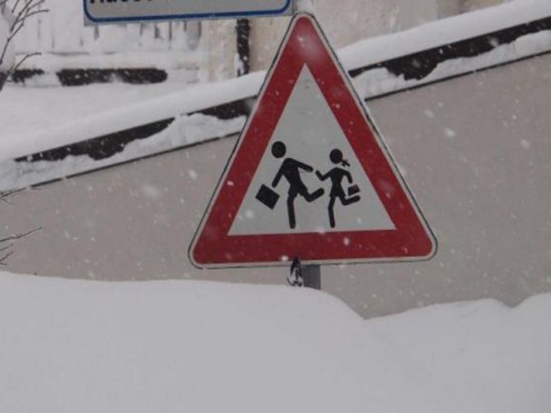 Neve, scuole chiuse a San Marino mercoledì 7 gennaio