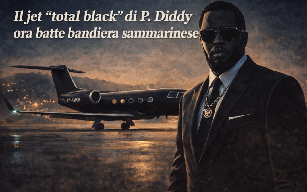 Il jet “total black” di P. Diddy ora batte bandiera sammarinese: quando il lusso cambia cielo e identità
