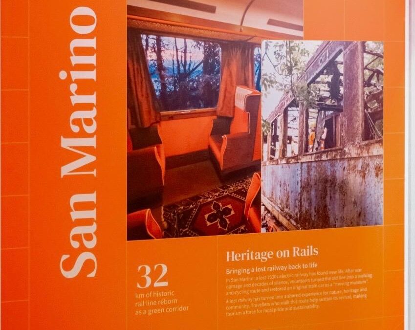 Il Trenino Bianco Azzurro in mostra al Parlamento Europeo