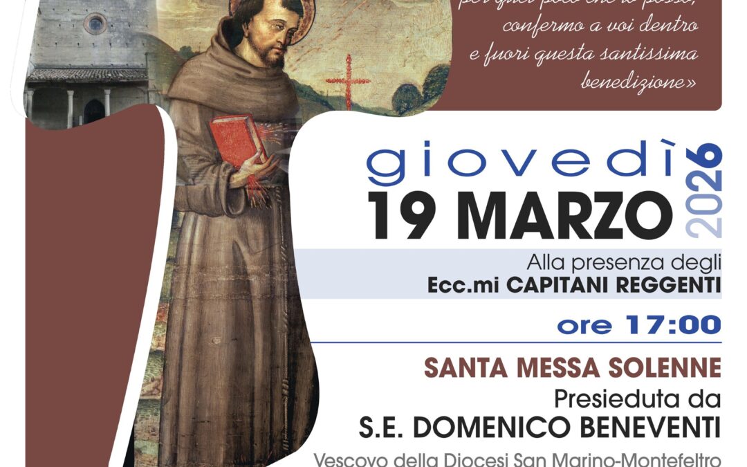 Al via le celebrazioni per gli 800 anni dalla morte di San Francesco d’Assisi: il momento inaugurale giovedì 19 marzo