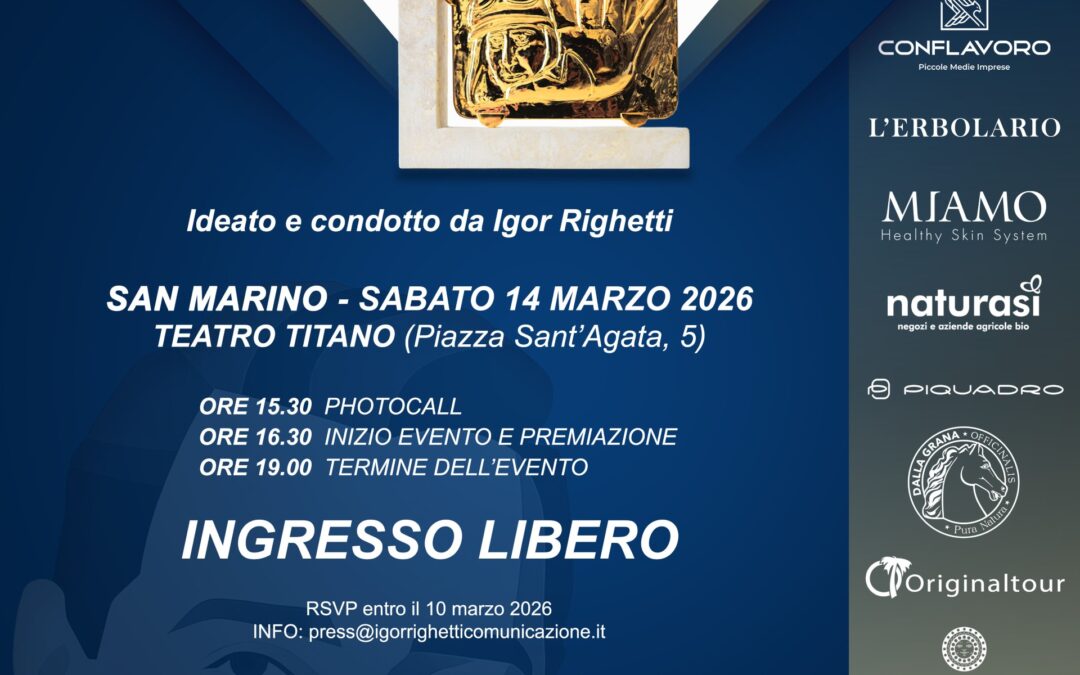 Il Premio Internazionale Alberto Sordi Family Award arriva nella Repubblica di San Marino