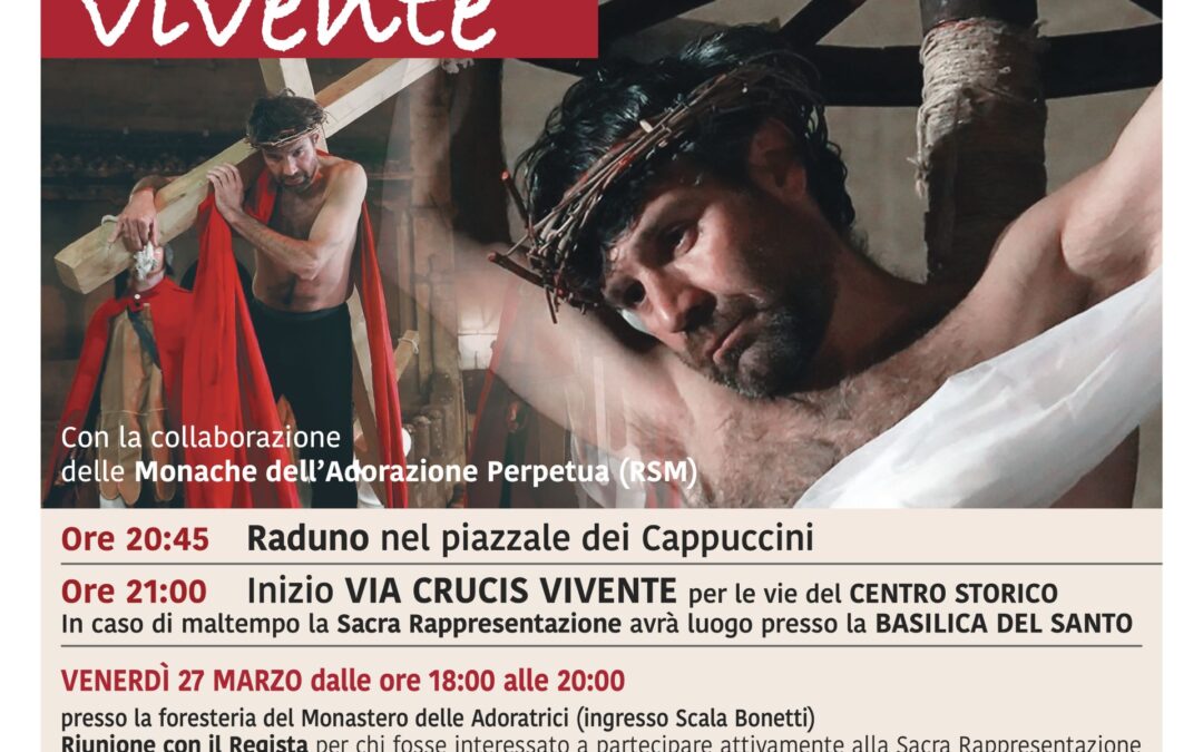Via Crucis Vivente 2026 a San Marino, appuntamento il 30 marzo