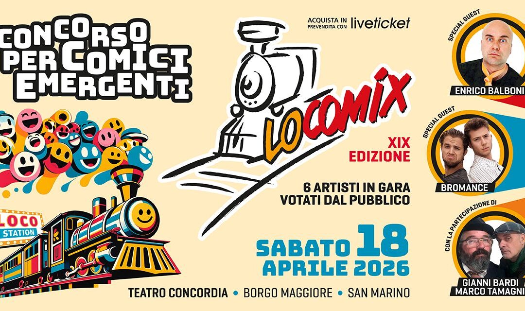 Locomix 2026, finale al Concordia il 18 aprile
