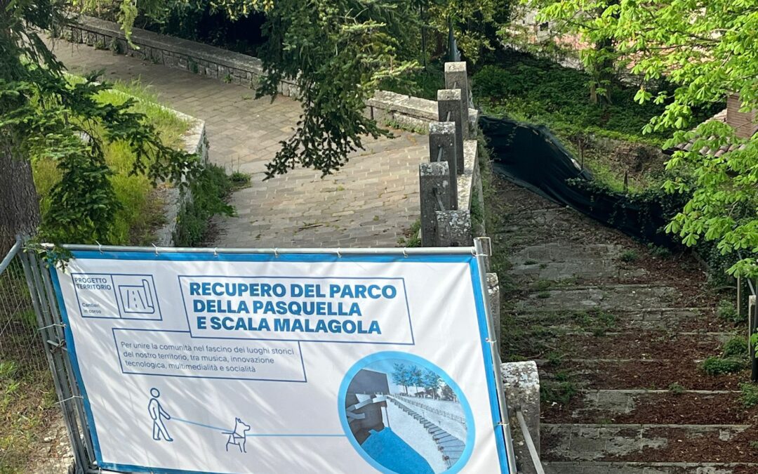 Scala Malagola e Parco della Pasquella: si punta alla riqualificazione dell’area franata