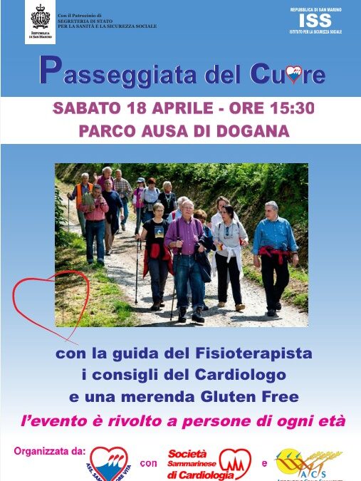 Dogana, “Passeggiata del Cuore” al Parco Ausa il 18 aprile