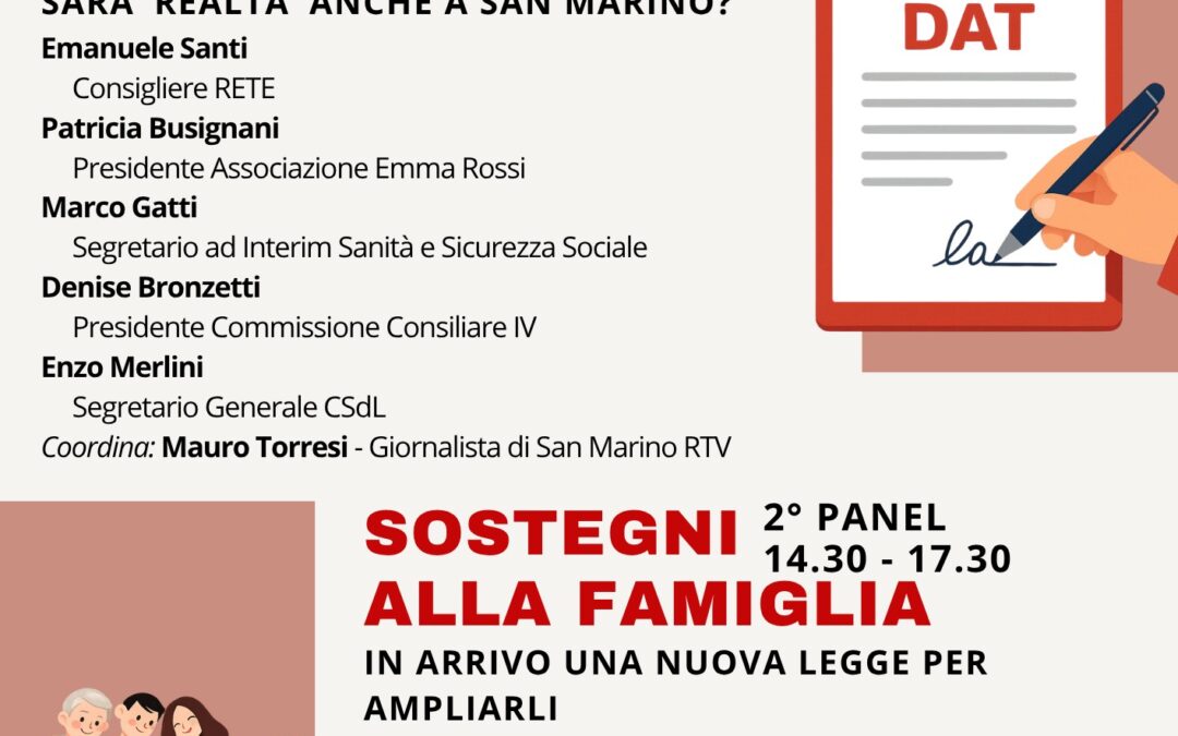 San Marino, testamento biologico e famiglia al centro del dibattito CSdL