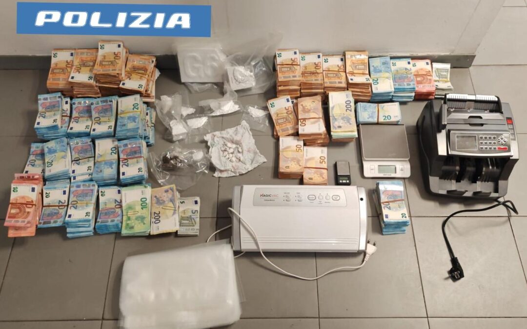 Fuga nel traffico con la droga, arrestato: sequestrati 500mila euro