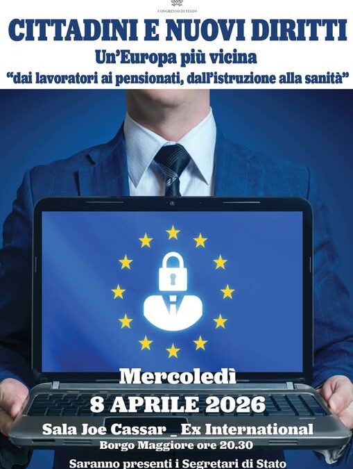 San Marino, incontro pubblico su Europa, diritti e lavoro