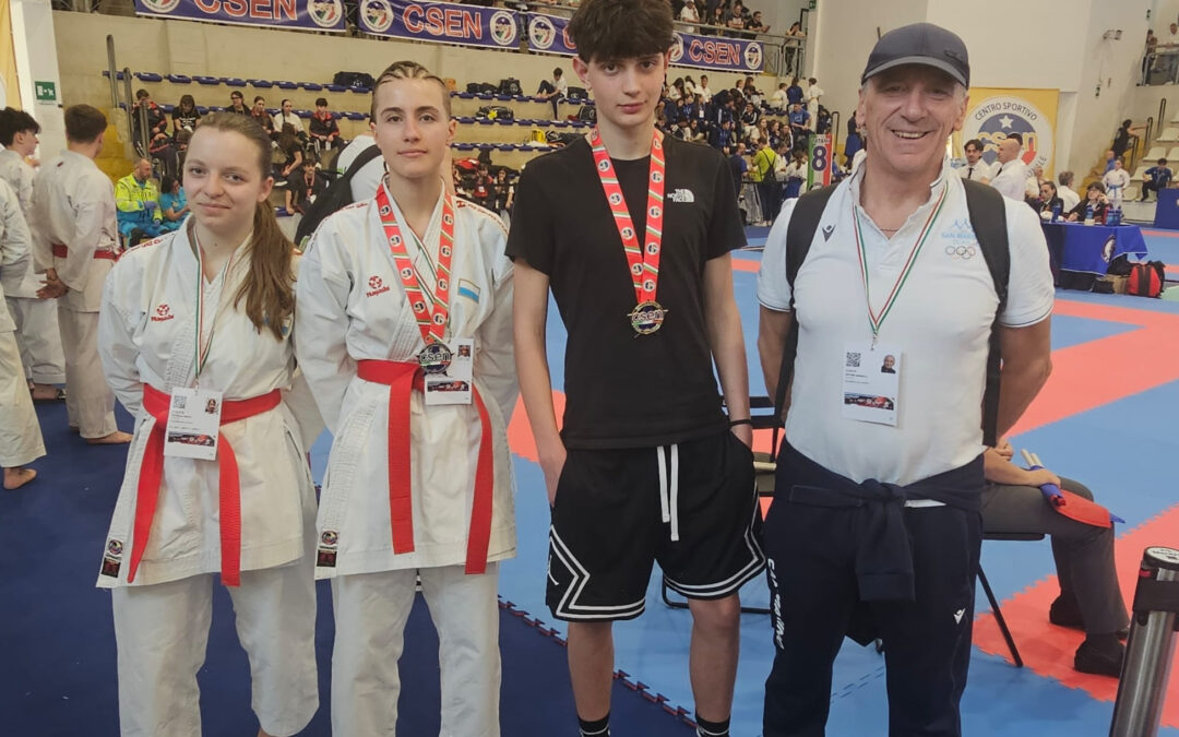 Quattro medaglie per i giovani del karate sammarinese alla Coppa Italia CSEN a Pescara