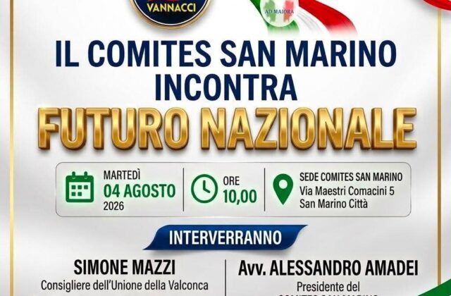 Sanità, frontalieri e pensioni: Futuro Nazionale ospite del Comites San Marino