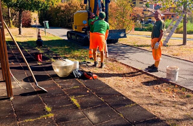 Parco Laiala, via l’asfalto: arriva il cemento drenante