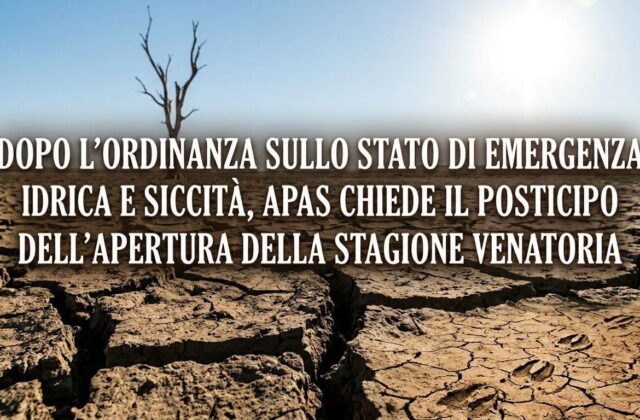 Emergenza siccità, APAS chiede di rinviare l’apertura della caccia a San Marino