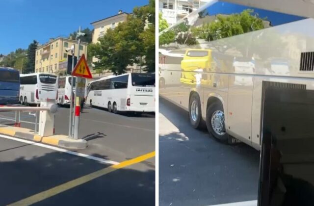 San Marino, buses trapped at terminal: “Someone could get run over here”