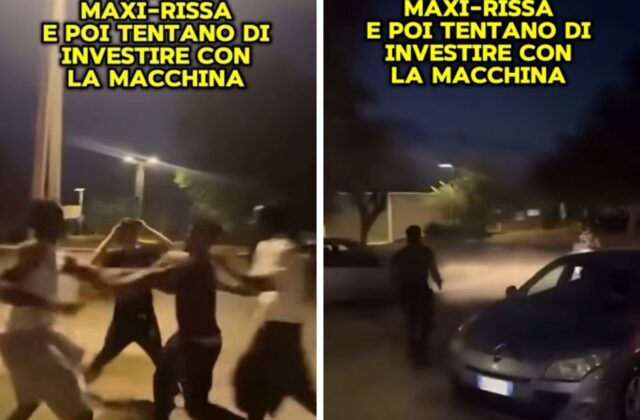 Follia nella notte a Riccione: maxi-rissa tra ragazzi, poi un’auto piomba verso il gruppo. Ecco il video