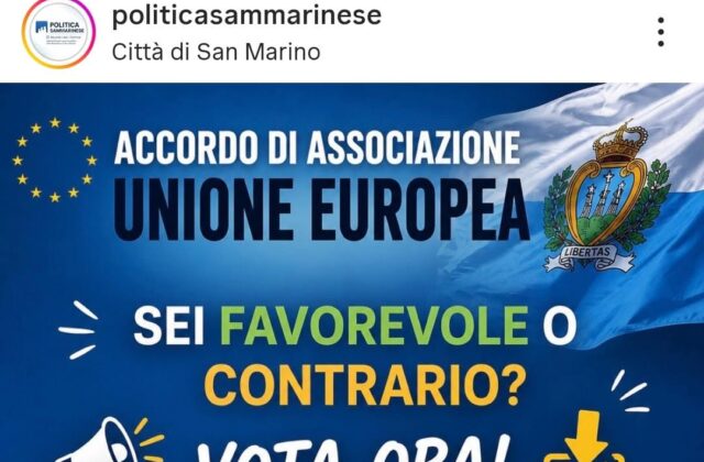 Dopo Facebook, tocca a Instagram: sull’accordo con l’Europa parte un secondo sondaggio. E questa volta vota un’altra San Marino