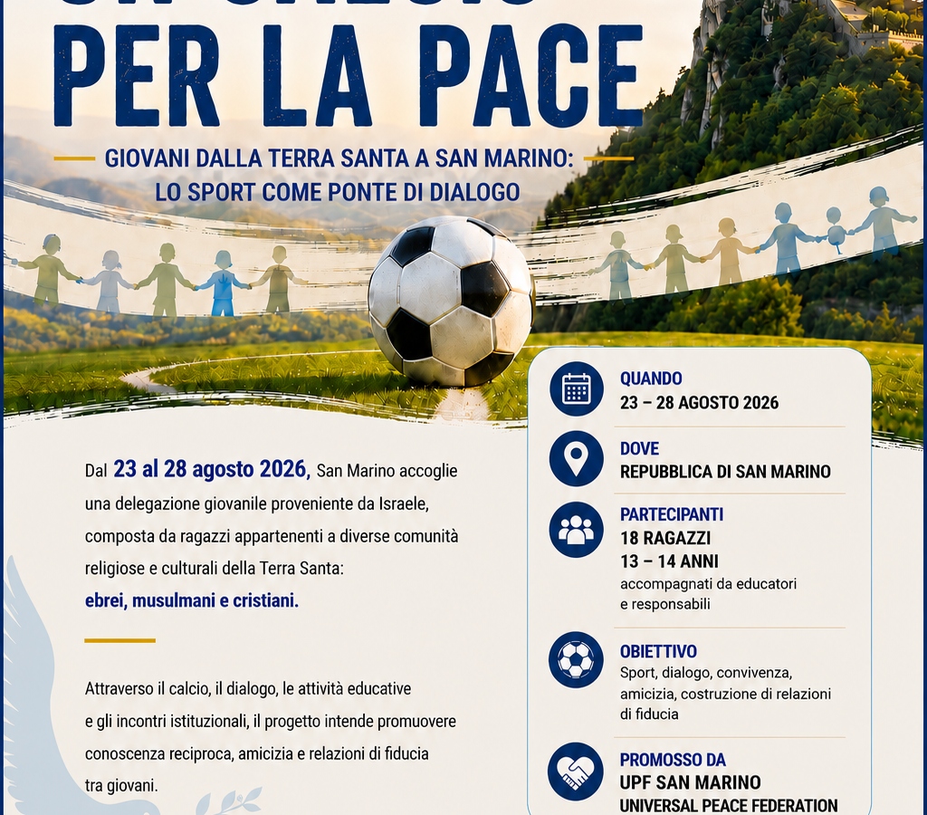 Dalla Terra Santa a San Marino: 18 giovanissimi uniti dal calcio per costruire la pace