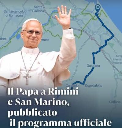 Papa Leone XIV tra San Marino e Rimini: una giornata tra istituzioni, Meeting e fedeli – IL PROGRAMMA NEL DETTAGLIO