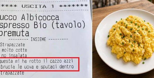 Dopo la comanda choc, il locale ci scherza su: «Con lo sputo o senza?». E apre il sondaggio sul cameriere