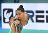 Eva Bombagioni al Mondiale di ginnastica ritmica a Francoforte