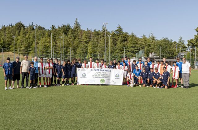 “A football for peace”: eighteen young people from the Holy Land gather in San Marino