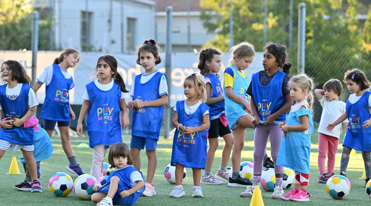 Calcio e Disney, riparte UEFA Playmakers: a Dogana bambine in campo con Inside Out 2