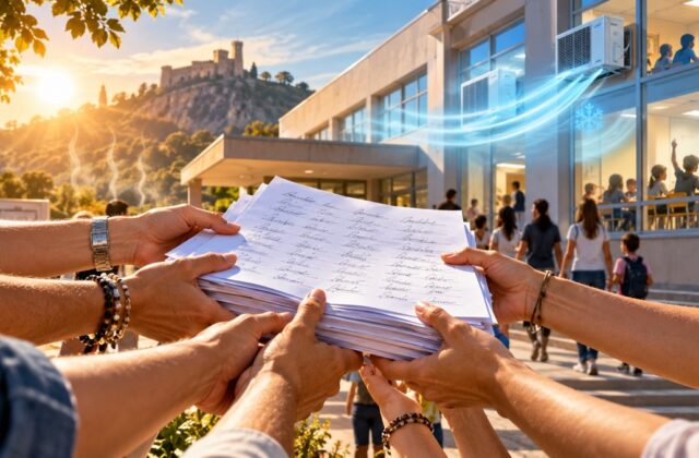 Air conditioning in San Marino’s schools: parents deliver 1,018 signatures to Lonfernini, asking for livable classrooms by summer 2027