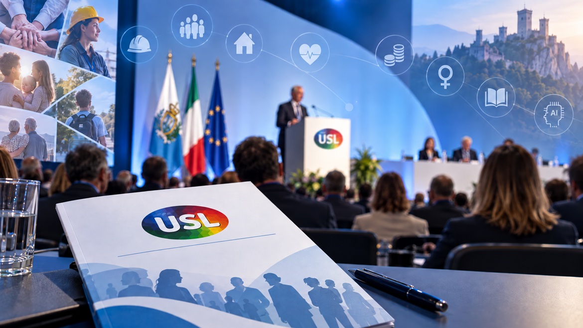 Un anno dopo gli scioperi contro la riforma IGR, USL apre domani sera il suo V Congresso e allarga il fronte: dalle tasse al tempo di lavoro, fino alle regole sull’intelligenza artificiale