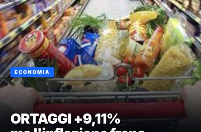 Inflazione giù all’1,11% ma gli ortaggi volano