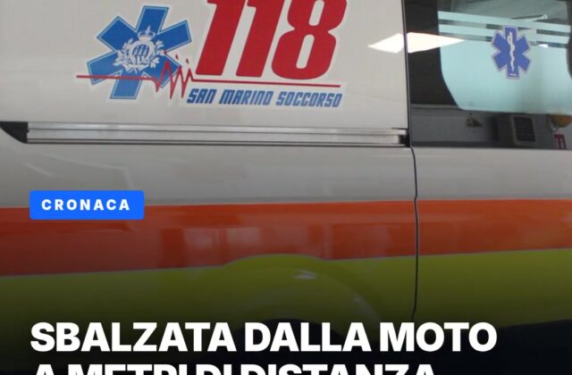 Serravalle, moto contro auto: motociclista sbalzata sull’asfalto