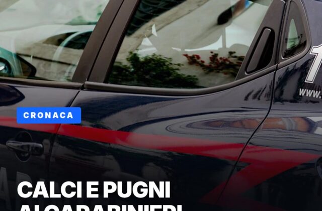 Calci e pugni ai carabinieri alla Fiera di Pugliano