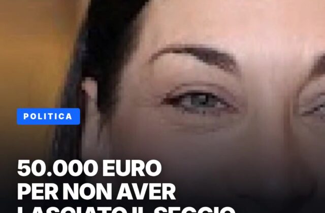 Cinquantamila euro per non aver lasciato il seggio