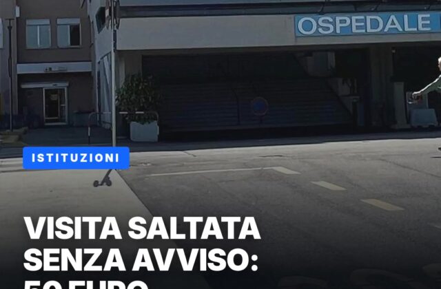 Visita saltata senza disdetta: multa da 50 euro