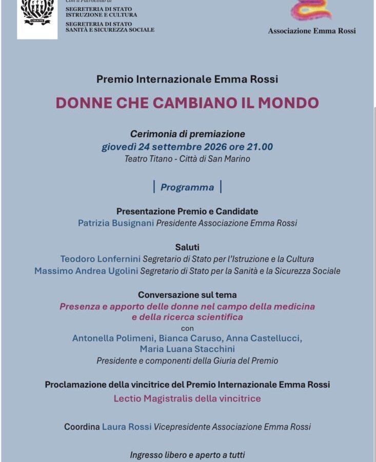 “Donne che cambiano il mondo”, a San Marino il Premio internazionale Emma Rossi