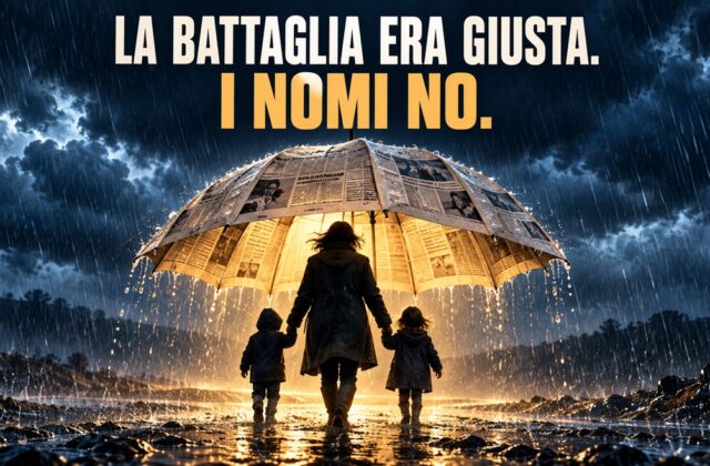 La battaglia per le famiglie rimaste senza mantenimento era giusta e la condanna di lunedì non la cancella: andavano solo lasciati fuori i nomi dei figli minorenni