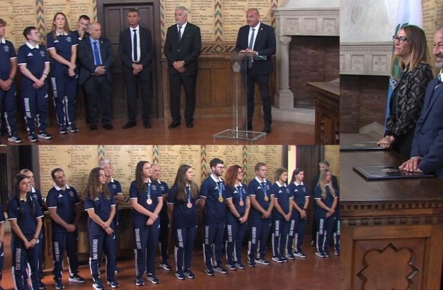 Mediterranean Games medalists received in audience by the Captains Regent