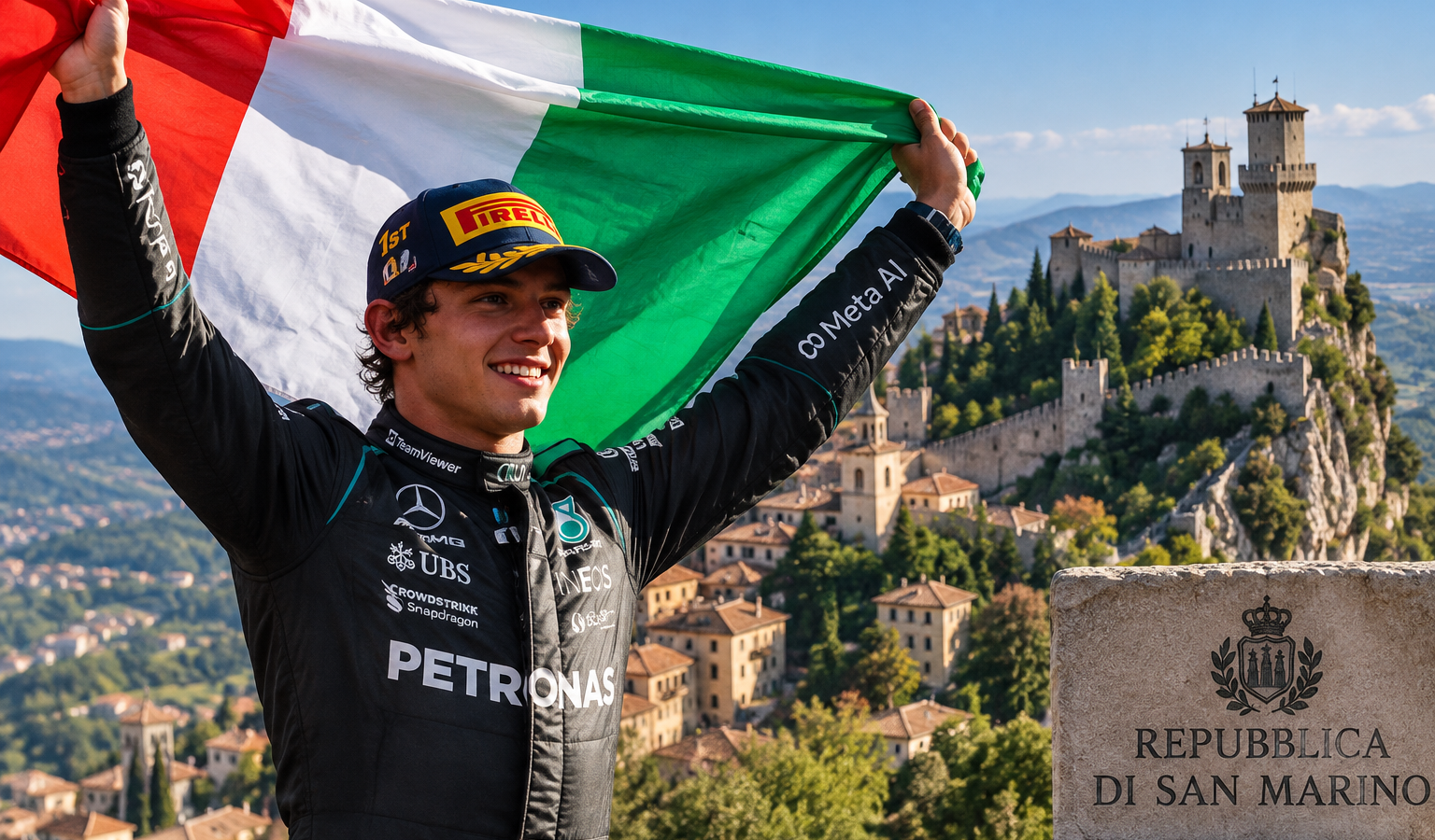 Kimi Antonelli vale già 50 milioni: dietro il fenomeno c’è anche San Marino. La “Gazzetta” fa i conti sul pilota Mercedes: sul Titano vive e ha sede la società che ne gestisce l’immagine