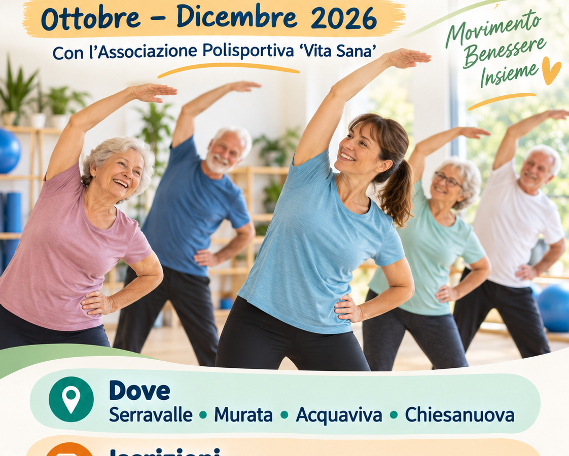 Ginnastica dolce, corsi in quattro sedi a San Marino